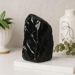Mineral de Gema cruda de obsidiana negra Natural de alta calidad para rejillas de cristal curación metafísica y decoración de jardín - Product Image 3