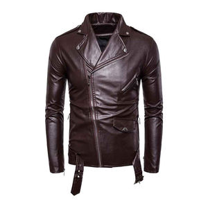 Chaqueta de Cuero Moderna para Hombre, Estilo Urbano, Impermeable, Resistente al Viento, Cómoda, Duradera y Elegante para Uso Diario - Product Image 1