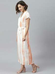 Mono de una pieza de rayón 100% para mujer, de tendencia Floral ropa de playa, cintura Natural, transpirable, ecológico para el verano - Product Image 4