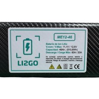 Batería de Litio LI2GO ME12-46 11.1V 46Ah 510.6Wh de Alta Descarga Li-Ion para Motores Eléctricos