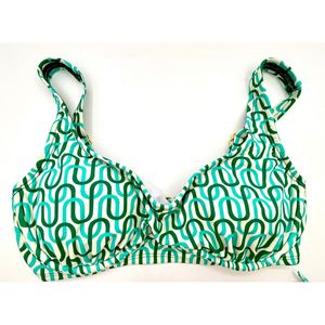 Reggiseno bikini con ferretto Kona Sol da donna, colore verde Geo, taglia S - Product Image 1