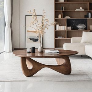 Table basse en bois de style moderne, conçue pour une utilisation pratique et une présentation esthétique à la maison - Product Image 4