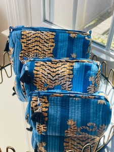 Indian Handmade Cotton Hand Block Print Cosmetics <b>Pouch</b> Bags Waterproof <b>Travel</b> Bag Cosmetics <b>Pouch</b> Makeup Bag in Assorted Lots - Product Image 2