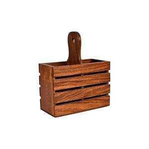 Porta cucharas de madera hecho a mano para la organización de la encimera de la cocina, porta cucharas de madera rústico para la decoración de la cocina de estilo rústico - Product Image 5