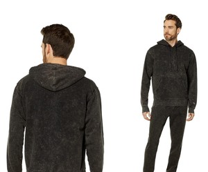 Sweat à capuche vintage délavé à l'acide, de haute qualité, en coton mélangé, basique, streetwear, pour hommes, personnalisé, fabriqué par le fabricant - Product Image 6