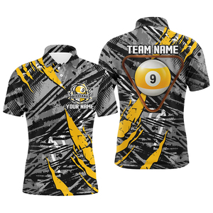 ผ้าโพลีเอสเตอร์100% แบบครบวงจรเสื้อโปโลพิมพ์ลายด้วยการระเหิดสำหรับสระว่ายน้ำเสื้อบิลเลียด PBJ-0100โลโก้ที่กำหนดเอง - Product Image 2