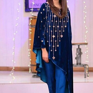 NUEVO ÚLTIMO INDIO/PAKISTANI HERMOSO BORDADO ZARI TRABAJO EN KURTA CON PANTALÓN VESTIDO PARA FIESTA-desgaste-vestido para fiesta/boda = 2023 - Product Image 1