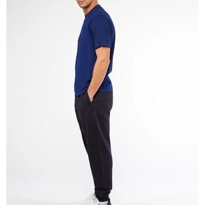 T-shirt bleu personnalisé conception la plus récente de haute qualité hommes t-shirt à manches courtes t-shirts style uni décontracté homme t-shirt - Product Image 5