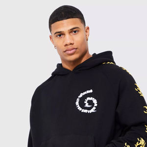 Sudadera con capucha de algodón 100% para hombre, logotipo personalizado, pantalla de espuma 3D, estampado completo para estampado de hojaldre, estilo de invierno de gran tamaño, OEM personalizado - Product Image 2