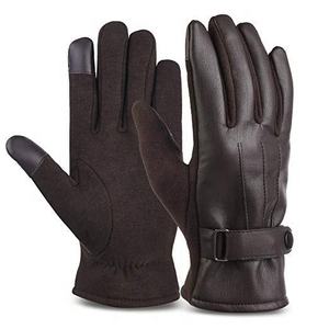 Vente en gros de nouveaux gants d'hiver personnalisés à la mode pour hommes et femmes gants de conduite de sport en plein air avec cuir chaud pour la course à pied et le cyclisme - Product Image 2