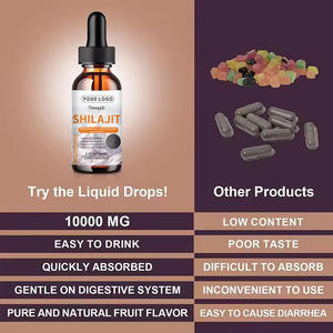 Multitamin ו מינרלים תוספי himalayan שילאג 'ט טיפות נוזל עם 60% חומצה פבית תומך באנרגיה & סיבולת למבוגרים - Product Image 3