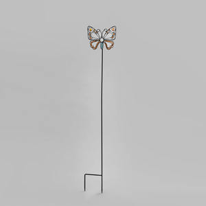 Piquet de jardin extérieur papillon multicolore décoratif classique en fer forgé pour la décoration extérieure - Product Image 1