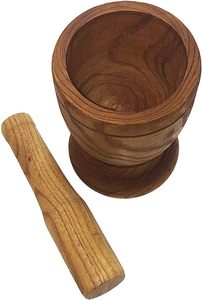 Mortero con elementos esenciales de cocina de mortero, Jumbo, herramienta de molinillo de especias de palo de molienda Natural para barman y hogar - Product Image 3
