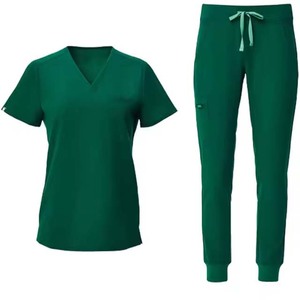 Conjunto de uniformes médicos de enfermería unisex con estampado transpirable tejido elástico para correr uniformes médicos de varios colores para enfermeras - Product Image 4