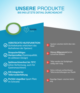 Unisono จานอาหารค่ำมือเดียวสีขาว26ซม. พร้อมอุปกรณ์ช่วยในการรับประทานอาหารสีเขียวที่เป็นมิตรต่อสิ่งแวดล้อม - Product Image 4