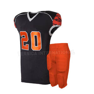 Conjunto de uniforme de fútbol americano Unisex 100% poliéster personalizable nombre del equipo ropa deportiva transpirable para nuevos jóvenes de talla grande adultos - Product Image 2