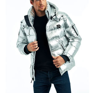 Best Price <b>Men's</b> Quick Dry Stand Collar Puffer Jackets Custom Logo Printed Winter Coated Wholesale for Adults - Product Image 5