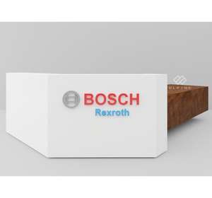 Tienda de centro de llamadas con logotipo personalizado, mostrador de recepción de mostrador de efectivo de mármol - Product Image 4