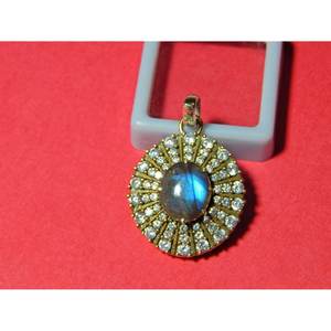 Colgante Hecho a Mano con Labradorita 100% Natural, Plata de Ley 925 y Circonita, para Mujer, Joyería Fina para Fiestas con Diseño Wanderlust - Product Image 2