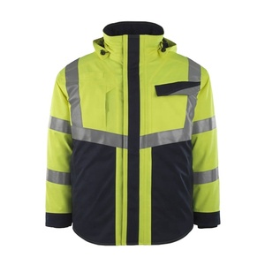 Customizable Logo LED Flash Hi-Vis Insulated Men's Vest Reflective Safety <b>Jacket</b> for Road Work Medium Size for Adults - Product Image 1