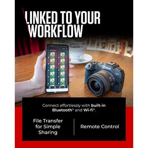 R8 Full-Frame Mirrorless Digital <b>Camera</b> 24.2MP Dual Pixel CMOS AF II 4K 60p 40 FPS Continuous RF 24-50mm F4.5-6.3 IS STM Lens SD - Product Image 6