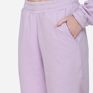 Ensembles de survêtement en dentelle unie pour femmes en gros, marque personnalisée, style streetwear, ensemble de jogging en coton d'hiver - Product Image 6