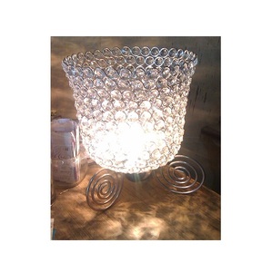 Porte-bougie en métal argenté en forme de tulipe, avec de vrais cristaux scintillants, pilier élégant - Product Image 6