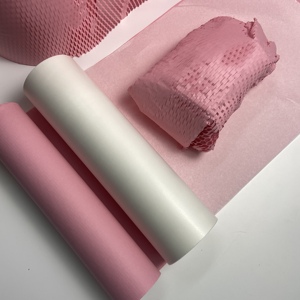 <strong>Pink</strong> Packaging Paper Honeycomb Cushioning Roll Perforated-Packing Recycled Cushion Wrapping Roll Eco Friendly Moving Green <strong>Wrap</strong> - Product Image 2