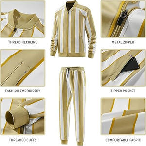 Survêtement personnalisé de haute qualité pour hommes, tenue décontractée, survêtement pour hommes, 2 pièces, fermeture à glissière complète, jogging de gymnastique - Product Image 4