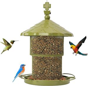 Recién llegado, comederos para pájaros, colgante redondo de Metal, decorativo, hecho a mano, comedero para pájaros de alta calidad, elegante para el jardín del hogar, venta al por mayor - Product Image 3