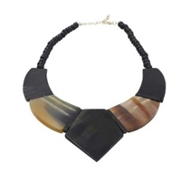 Superbe collier en corne de buffle naturel collier pendentif en corne artisanale ensembles de bijoux de mode pour accessoires pour femmes