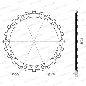 แผ่นคลัตช์ FZF03S3 สำหรับ ZF 6HP19, ขนาด 245 มม. - Product Image 2