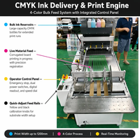 Impresora de Bolsas de Papel Kraft de Una Sola Pasada, Impresión Automática por Inyección de Tinta, Máquina de Color CMYK para Bolsas de Embalaje