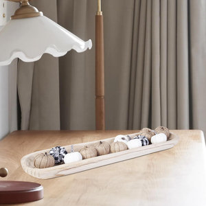 Bandejas para servir ovaladas de madera de alta calidad, Juego de 2 piezas negras con diseño elegante y fabricación superior para mercados mayoristas - Product Image 5