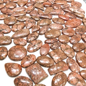 Lote al por Mayor de Cabujones de Jaspe Ojo de Pájaro Rojo |   Jaspe de Formas y Tamaños Variados Pulido a Mano para la Fabricación de Joyas - Product Image 1