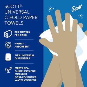 Toallas de papel plegables en C Scott Professional, 12 x 200 hojas (01510) - Product Image 4