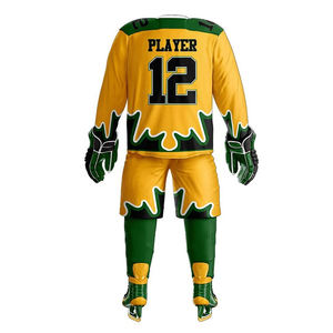 Envío Rápido, Uniforme de Hockey sobre Hielo Personalizado, Impresión por Transferencia de Calor, Tela Transpirable de Spandex/Poliéster, Nombre del Equipo y Logotipo Personalizados, Unisex - Product Image 3