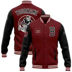 OEM Baseball Varsity Jacket Factory Custom Leather Sleeve Letterman prendas de vestir exteriores para equipos deportivos o moda urbana de moda - Product Image 5