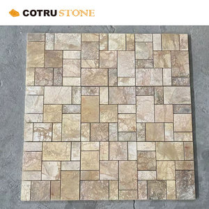 Trung Quốc Vàng colour tự nhiên đá vôi verseille mô hình pháp Gạch <span class=keywords><strong>Mosaic</strong></span> trong nhà sàn tường lát sân vườn mài dũa gạch - Product Image 4