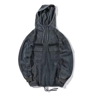 เสื้อฮู้ดผ้าฟลีซของผู้ชายเสื้อฮู้ดโอเวอร์ไซส์ซักได้พิมพ์ลายสกรีนแบบกำหนดเอง - Product Image 3