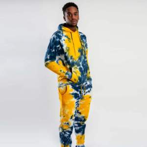 IOTA SPORTS Best Quality Men's Stylish <b>Tie</b> Dye Hooded Tracksuits Custom logo Embroidered <b>Polyester</b>/Cotton Fleece Printed - Product Image 3