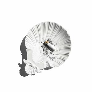 Great Quality White Metal Shell Shape Ashtray Modern Decorative Clam Shell Design <b>Smoking</b> Accessory Home Decor Factory Direct - Product Image 1