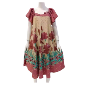 New Klok 17 여성용 매우 편안한 무릎 길이 잠옷 꽃 패턴 탄성 허리 매일 여름 착용 판매 - Product Image 1