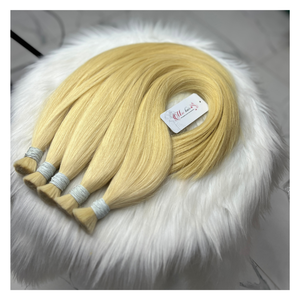 Cabello virgen vietnamita Rubio Extensiones de alta calidad Cabello humano a granel Sin trama Recta 10 "-30" Longitud al por mayor - Product Image 6