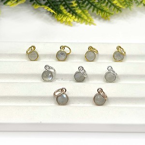 Arco Iris piedra lunar piedra natal bisel redondo colgante 6mm piedra preciosa facetada plata esterlina hecho a mano encanto collar joyería hecha a mano - Product Image 3