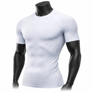 Mens Fitness Short Sleeve T <b>Shirt</b> Quick-dry Gym Clothes Breathable Training Wear Bodybuilding Tight <b>Compression</b> <b>Shirts</b> - Product Image 3