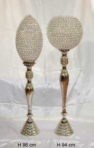 Portavelas Premium para centro de mesa Pilar decorativo para el hogar Centros de mesa de boda de oro alto Portavelas de cristal - Product Image 4