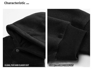 Custom embroidered 100% cotton stringless hoodie streetwear designer heavyweight oversize <b>pullover</b> <b>men</b> fleece terry hoodies - Product Image 5