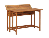 Ensemble de mobilier d'extérieur moderne en bambou massif, table de jardin avec 2 chaises bistrot pour repas et parcs
