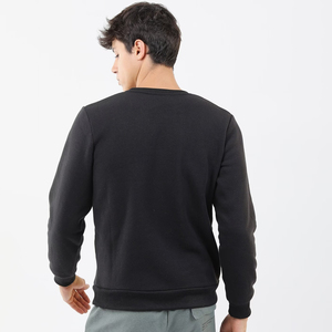 Jersey de corte regular de alta calidad para hombre, sudadera personalizada en blanco con cuello redondo, forro polar transpirable, 340g, patrón sólido, Invierno - Product Image 3
